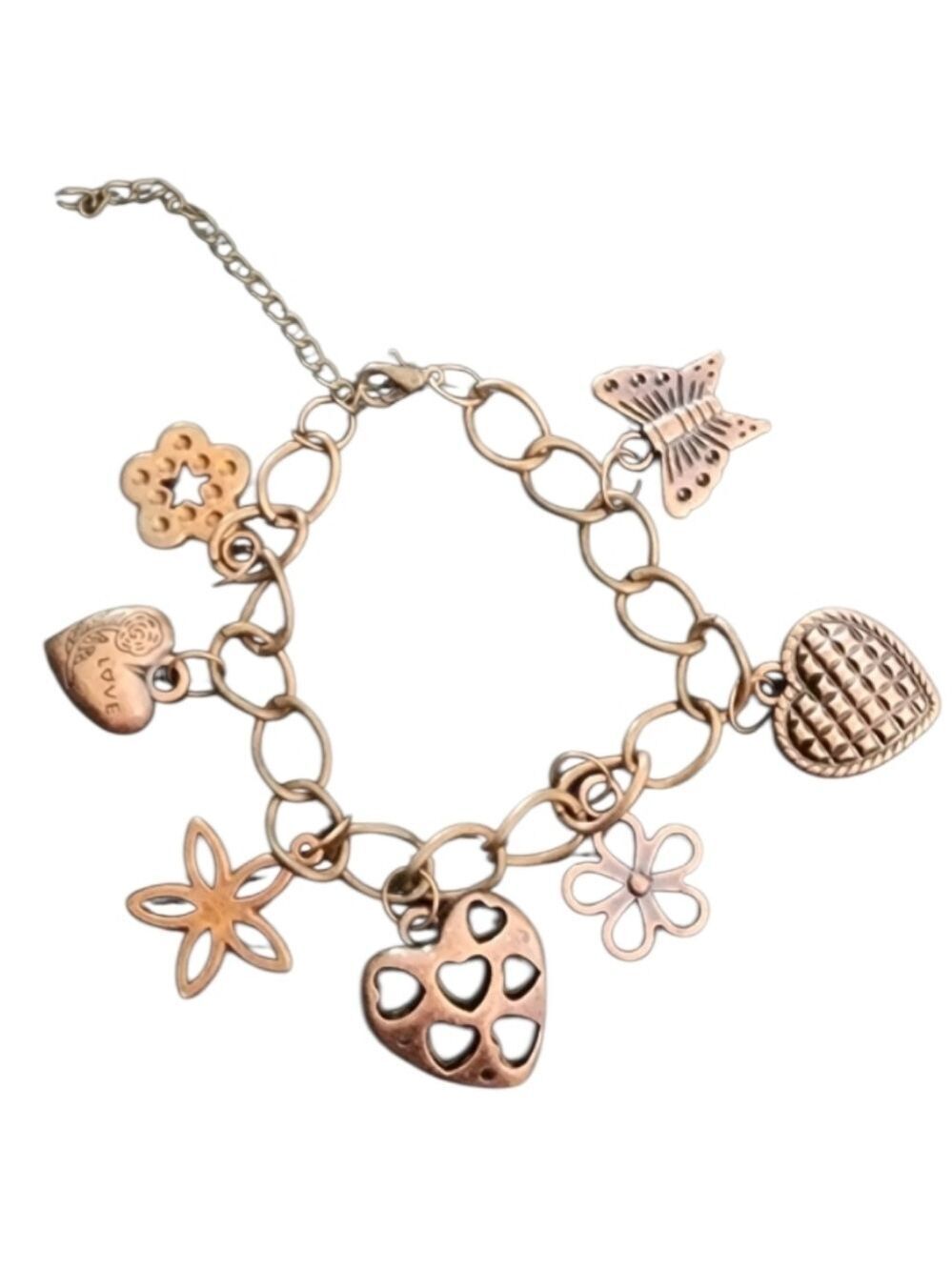 đĽ4 For $20đĽCopper Bracelet with Heart and Butterfly Accents